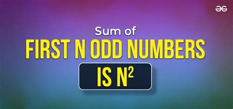 what is the sum of the first 50 odd numbers|Sum of Odd Numbers .